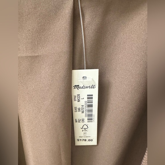 Madewell tan oversized blazer large Nwt - Picture 4 of 7